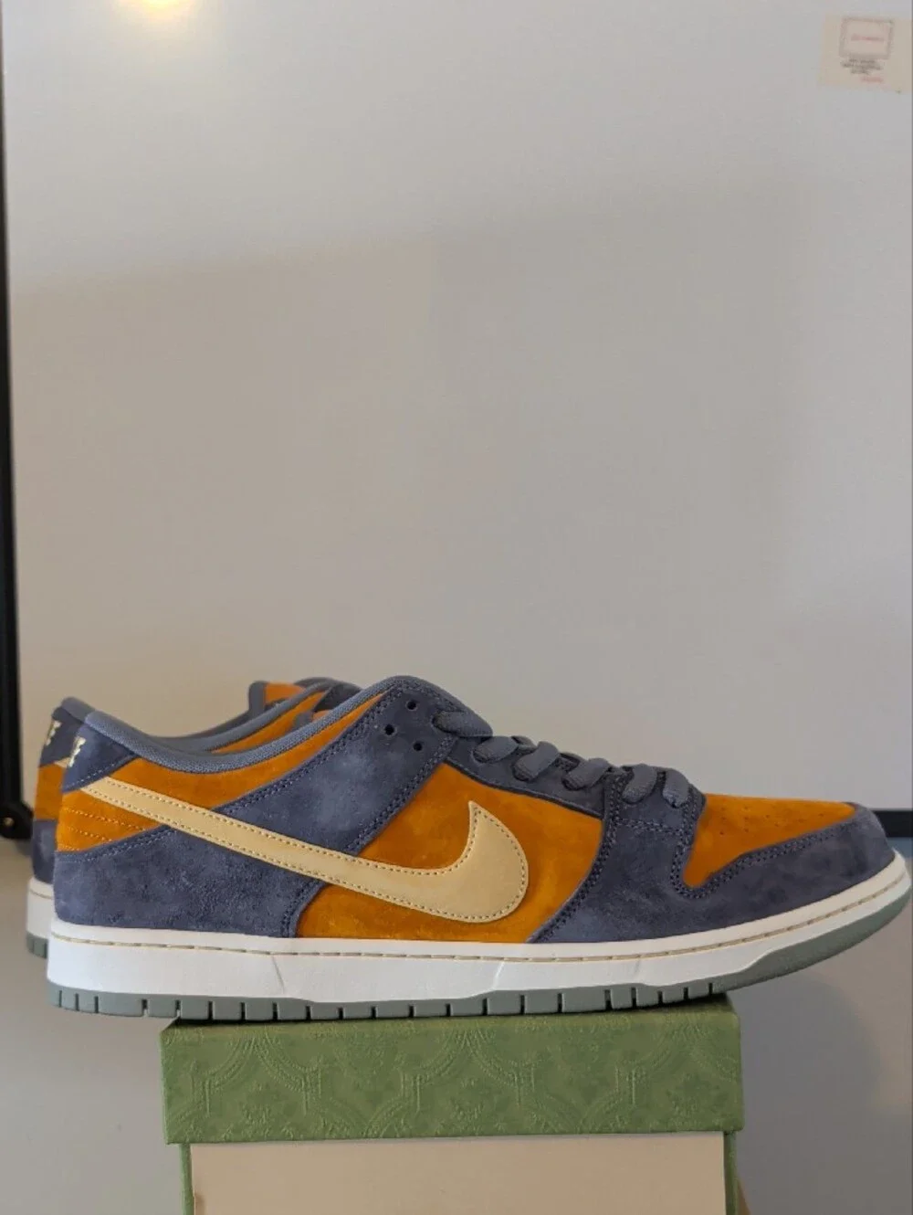 Nike SB, Men’s Low-Top Suede Sneakers — Gray, Orange, Tan